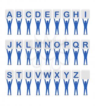 Alphabet. Set of letters. Concept 3D illustration.