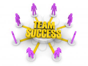 Team success. Concept 3D illustration.