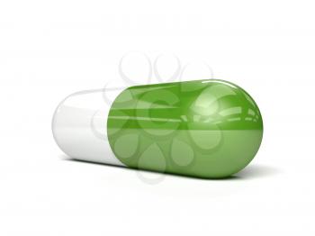 Medical pill. Concept 3D illustration.