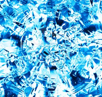 Square blue frozen ice blurred abstraction backdrop