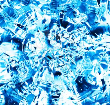 Square blue frozen ice blurred abstraction backdrop