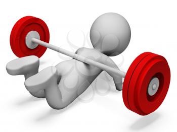 Character Gym Representing Physical Activity And Weakness 3d Rendering