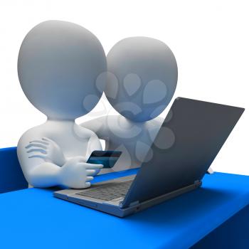 Credit Card Indicating World Wide Web And Website 3d Rendering