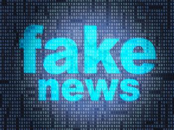 Fake News Words Meaning Distorted Truth 3d Illustration