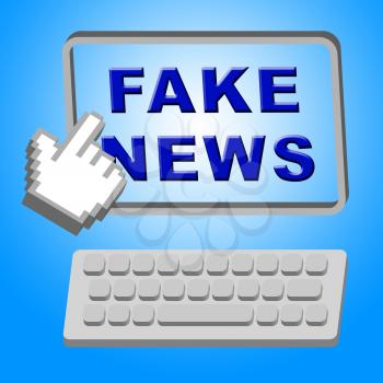 Fake News Message On Screen 3d Illustration