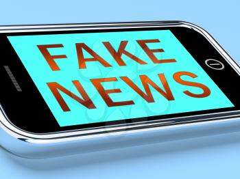 Fake News Words On A Smart Phone 3d Illustration