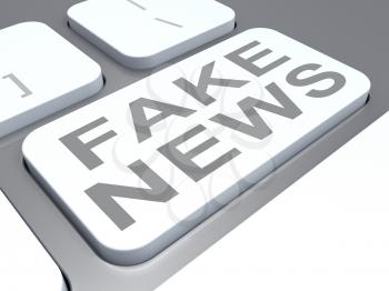 Fake News Misleading Computer Keyboard Key 3d Illustration