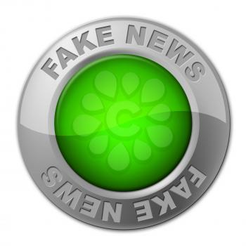 Fake News Button Meaning Misinformation 3d Illustration