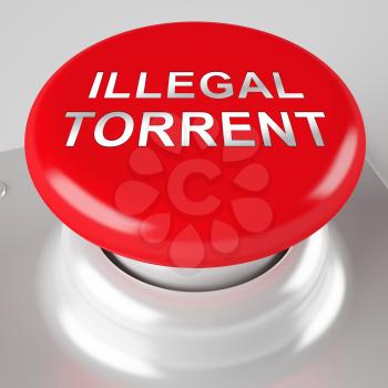 Illegal Torrent Unlawful Data Download 3d Rendering Shows Data Streaming From Banned P2p Server Sites Online