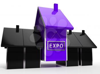 Real Estate Expo Icon Depicting Property Exhibition For Realtors And Buyers. Trade Fair For Housing Purchase And Rentals - 3d Illustration