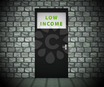 Low Income Homes And Houses Symbol For Poverty Stricken Renters And Buyers. Inexpensive Budget Property In The City - 3d Illustration