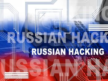 Election Hacking Russian Espionage Attacks 2d Illustration Shows Hacked Elections Or Ballot Vote Risk From Russia Online Like US Dnc Server Breach