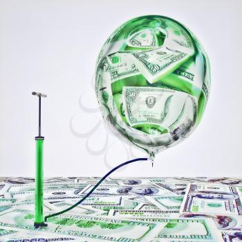 Inflating money.