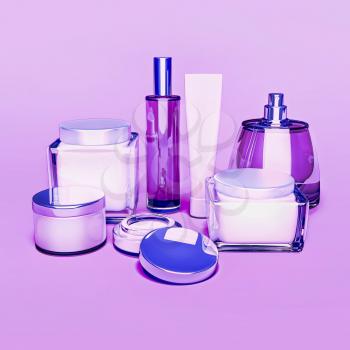  Jars of moisturizing face cream.