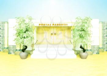 Bible gate in paradise.