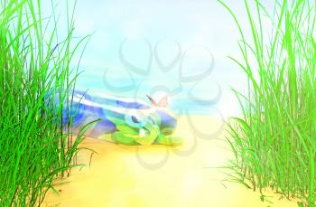 Summer beach.