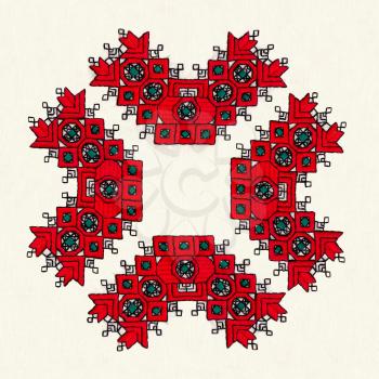 Mordovian national embroidery.