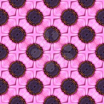 Abstract floral seamless pattern with purple flowers.