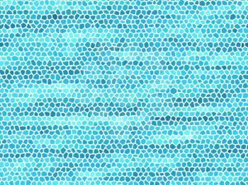 Abstract stone mosaic in blue colors with white joints.