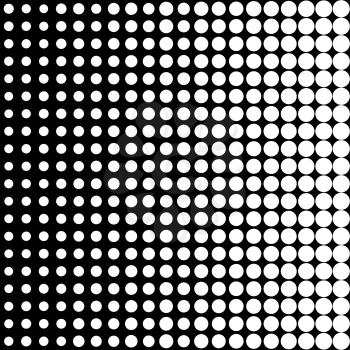 Simple black and white monochromatic halftone texture.