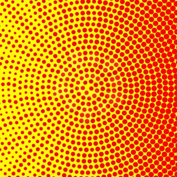 Simple circle red and yellow halftone texture.