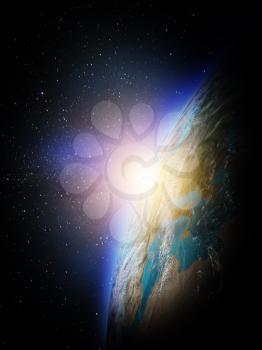Earth from space. Elements of this image furnished by NASA