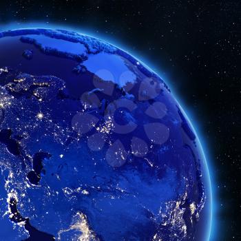 Russia. Elements of this image furnished by NASA