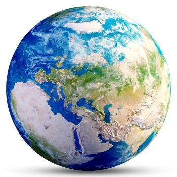 Planet Earth globe. Elements of this image furnished by NASA. 3d rendering