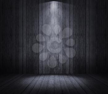 Old room vintage parquet background 3d rendering