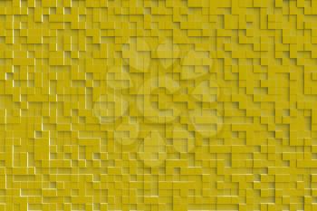 Gold or yellow abstract geometric cube or box shape background or patter design.