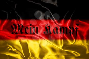 German flag blowing in the wind With Letters That Spell My Fight