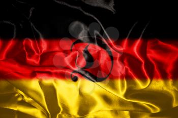 German flag blowing in the wind