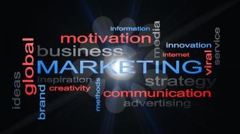 Marketing Business Strategy Word Cloud Text Concept 