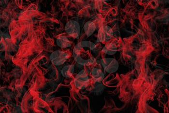 Red Smoke Love Background On Black Solid 3D Illustration