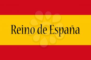 Spanish National Flag With Country Name Written On It 3D illustration