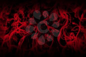 Love Concept. Black Background Full Of Red Smoke 3D illustration
