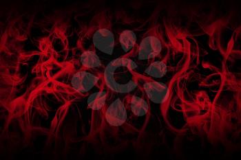 Love Concept. Black Background Full Of Red Smoke 3D illustration