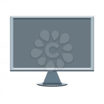 Computer Monitor. PC Symbol Isolated On White Background