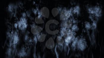 Smoke and Fire On Black Background 3D Rendering