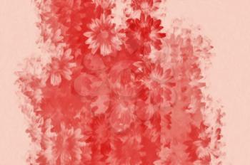 Daisies grunge floral pattern. Digitally created illustration.