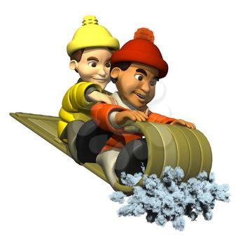 Sledding Clipart