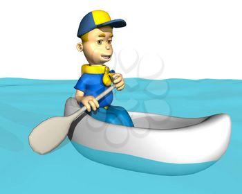 Canoeing Clipart