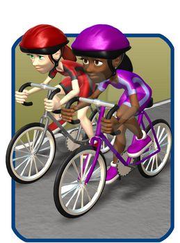 Bicyclists Clipart