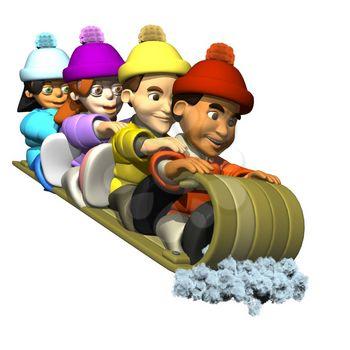 Sledding Clipart