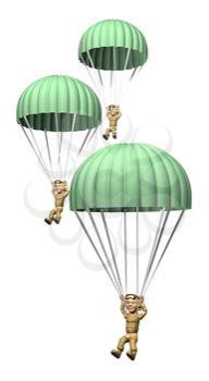 Parachutes Clipart