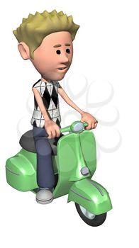 Motorscooter Clipart