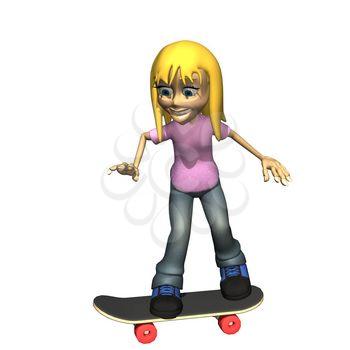 Skateboarding Clipart