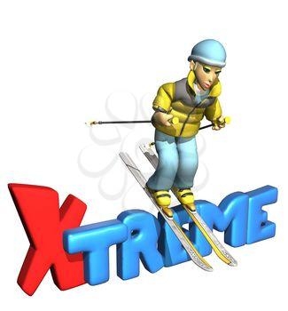 Skier Clipart