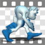 Side view of yeti walking