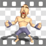 Intimidating mma fighter yelling